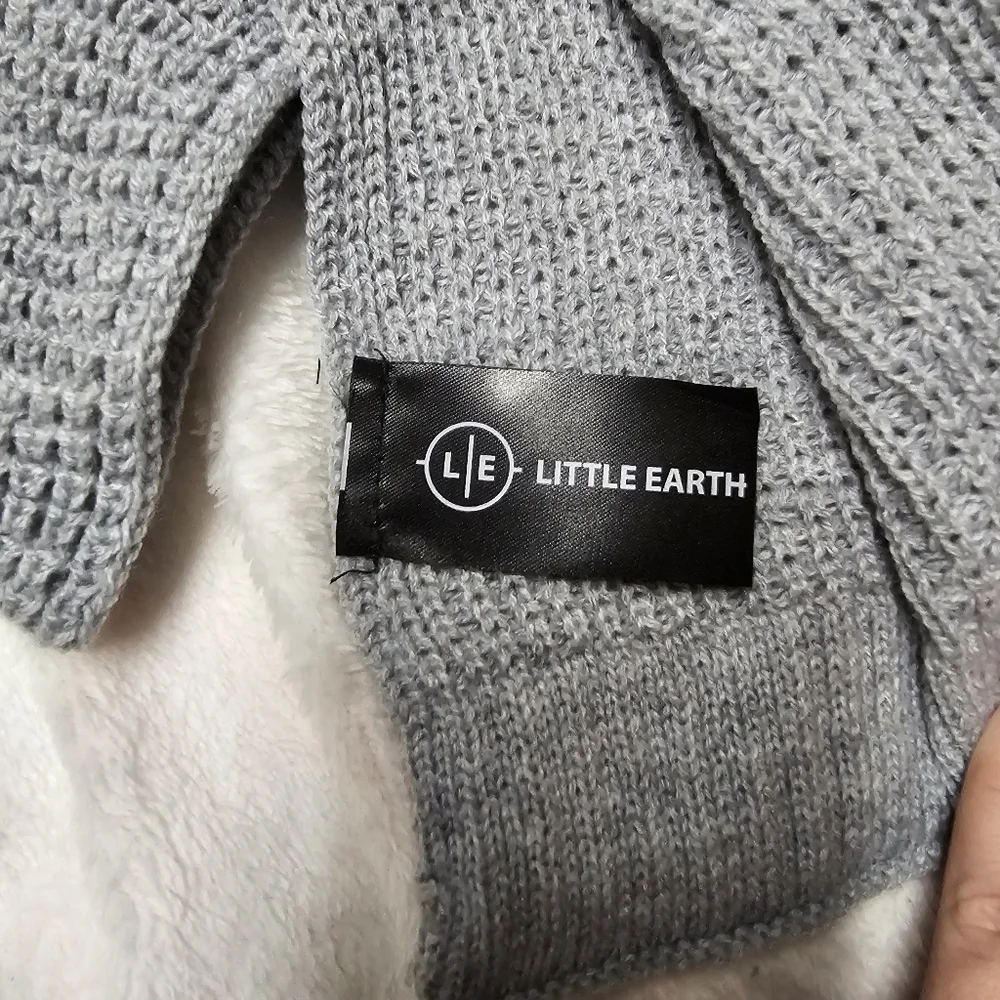 Kansas University Jayhawks Little Earth Gray Unisex Waffle Knit Scarf